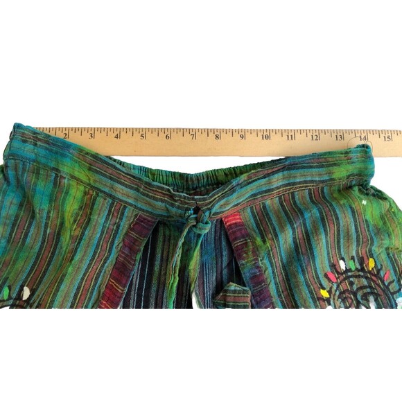 Rising International Womens Large Cotton Tie Dyed Print Pants Skirt Drawstring - Picture 12 of 12